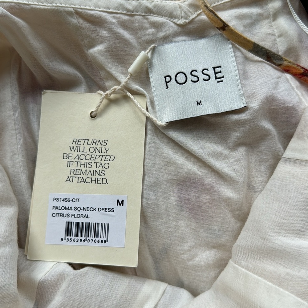 NWT Posse Paloma printed cotton-blend voile maxi dress - Picture 6 of 8